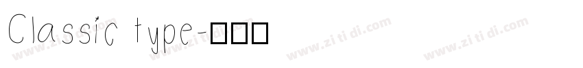 Classic type字体转换